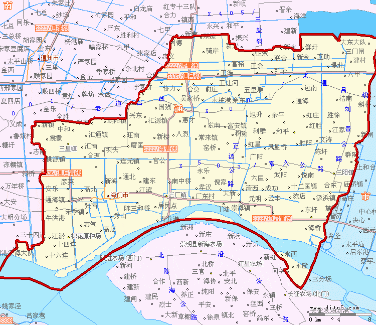 海门市行政区划图片