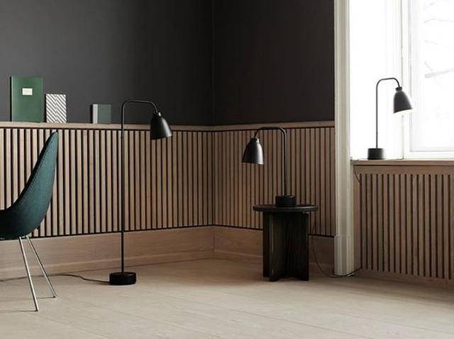 第一次见直接贴木条做护墙板,一根根井然有序,不用刷漆越看越美