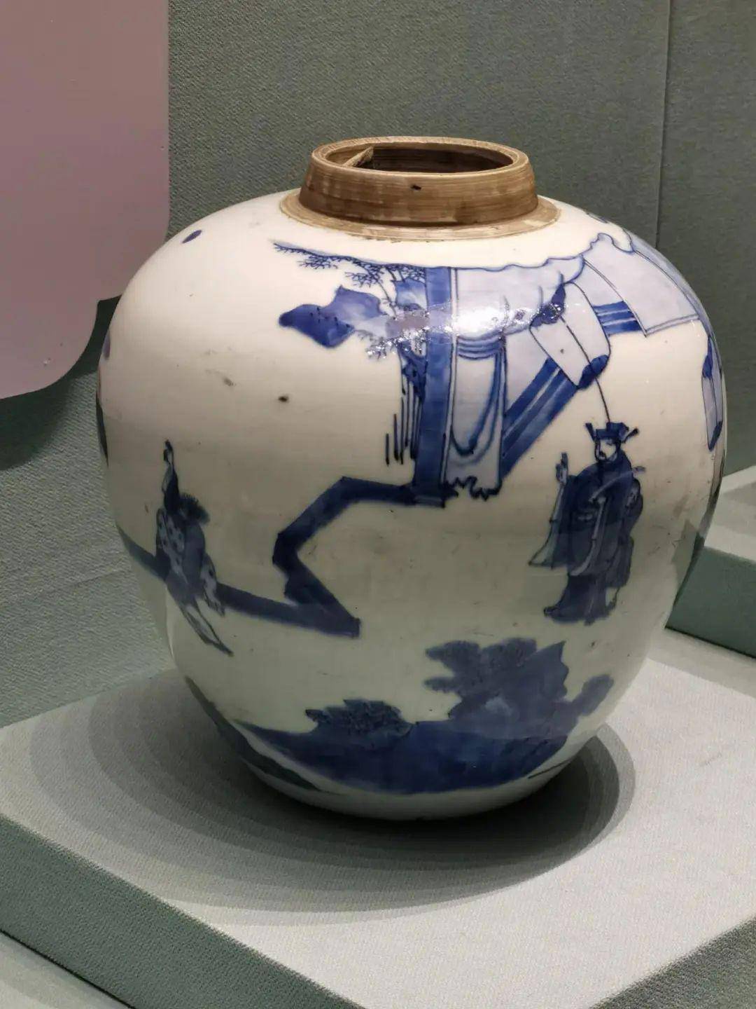 青花指日高升图罐 清-顺治(1644-1661)