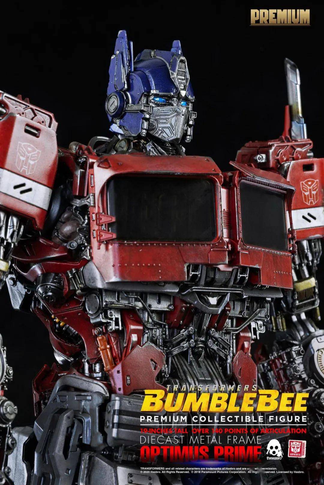 新品预定hasbroxthreezero19寸比例变形金刚外传大黄蜂擎天柱