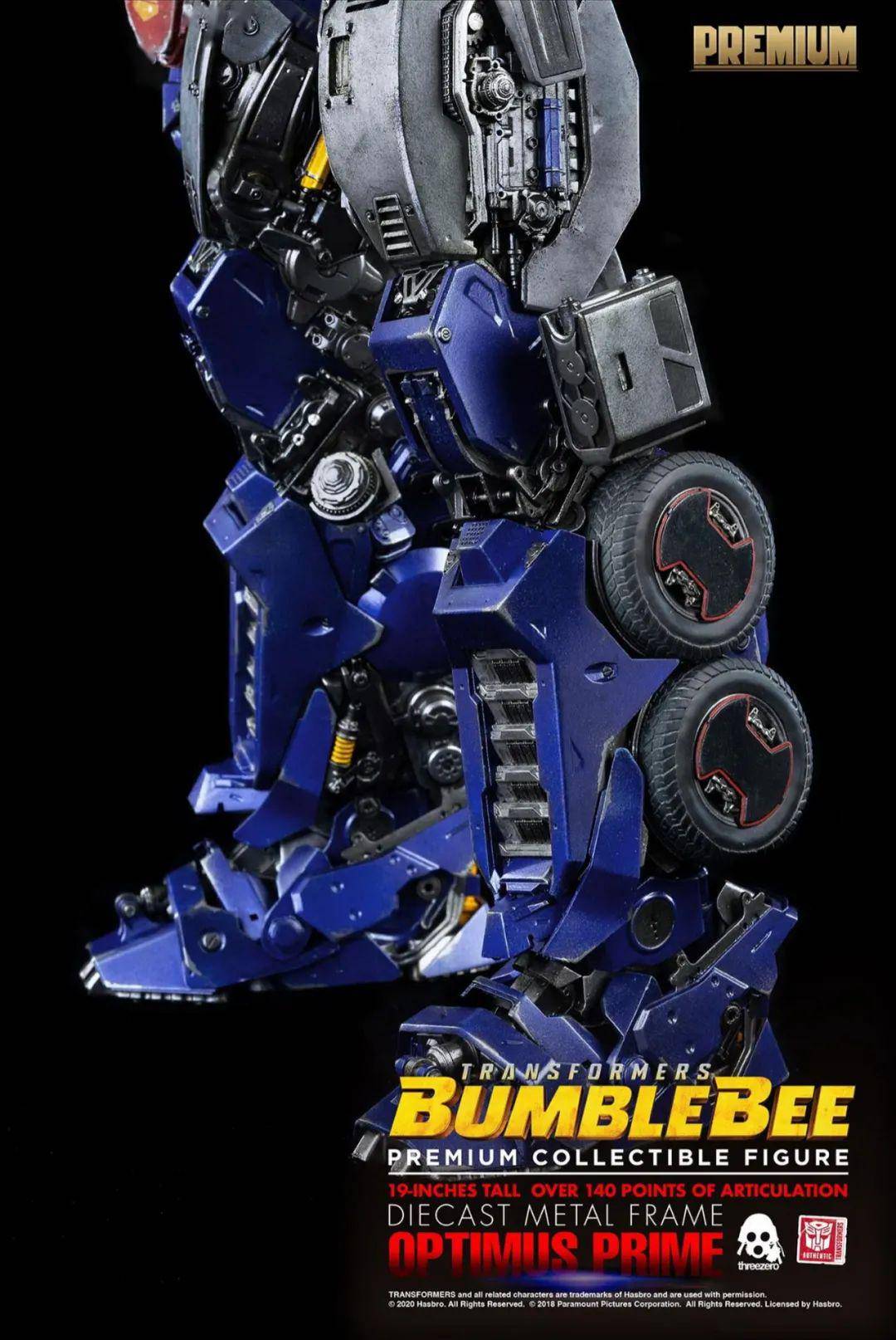 新品预定hasbroxthreezero19寸比例变形金刚外传大黄蜂擎天柱
