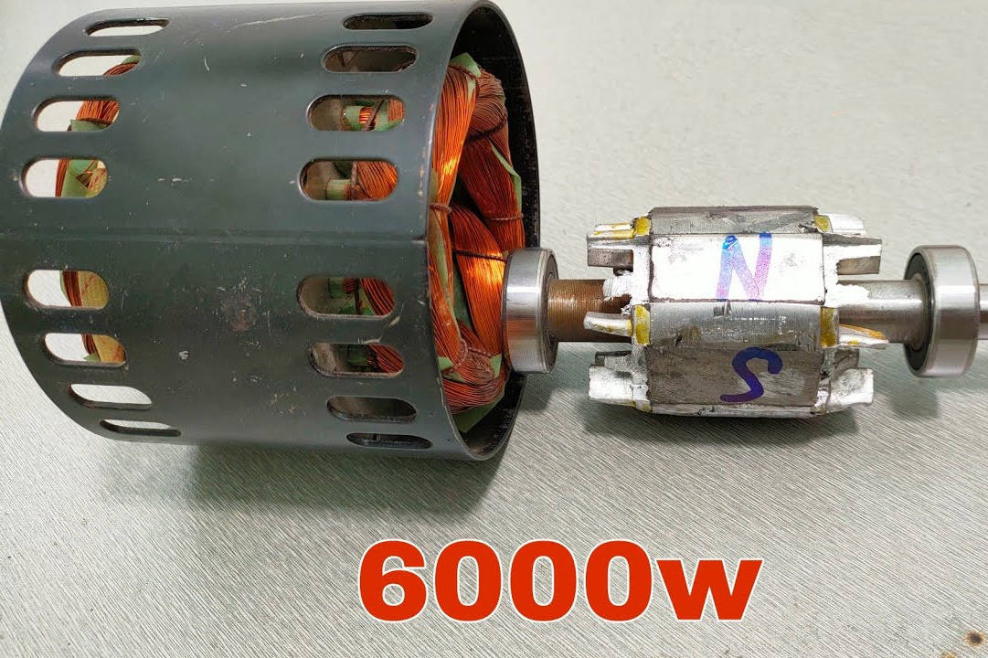 将电动机改造成6000w大功率发电机