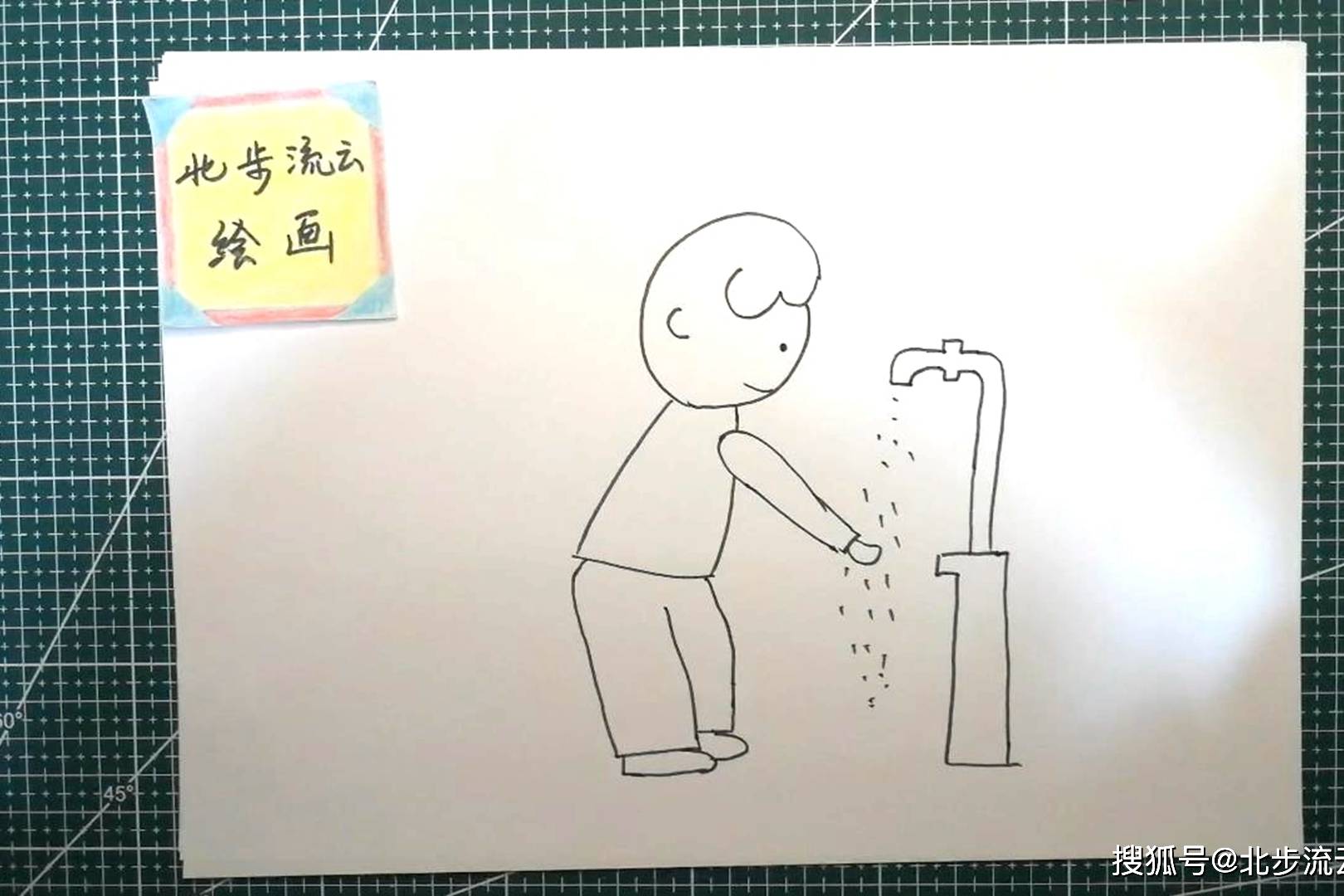 儿童简笔画勤洗手讲卫生幼儿绘画教程