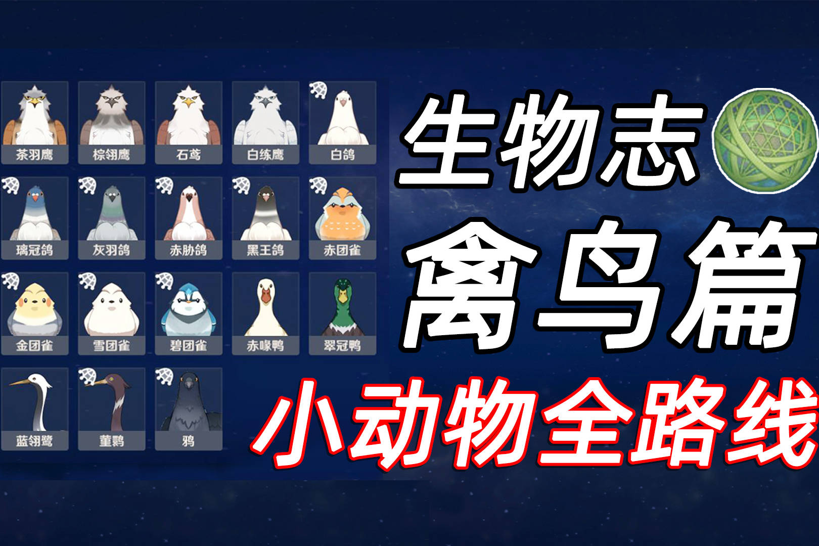 原神生物志禽鸟篇完全图鉴获取抓小动物进尘歌壶路线