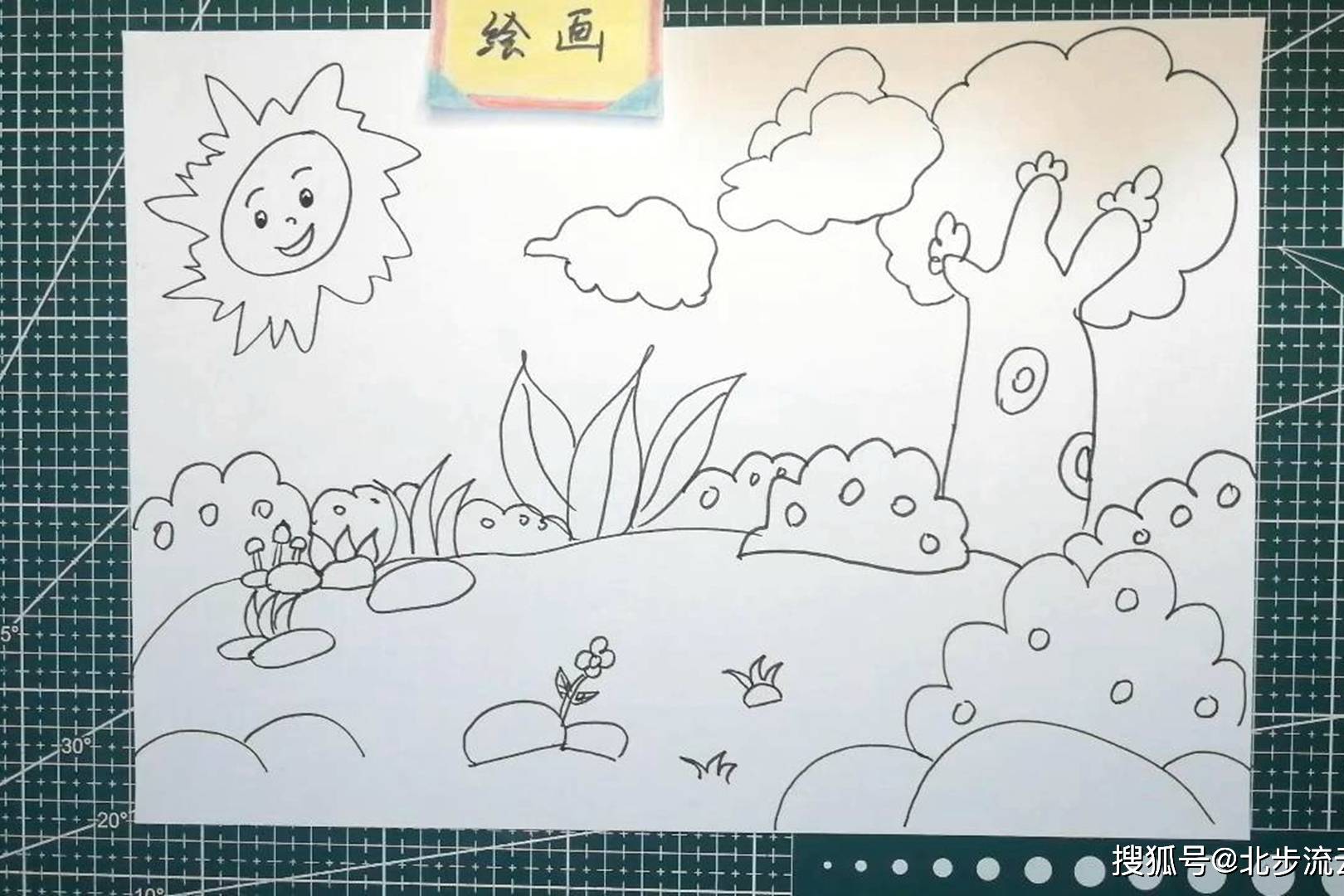 儿童简笔画素材风景树林幼儿儿童绘画