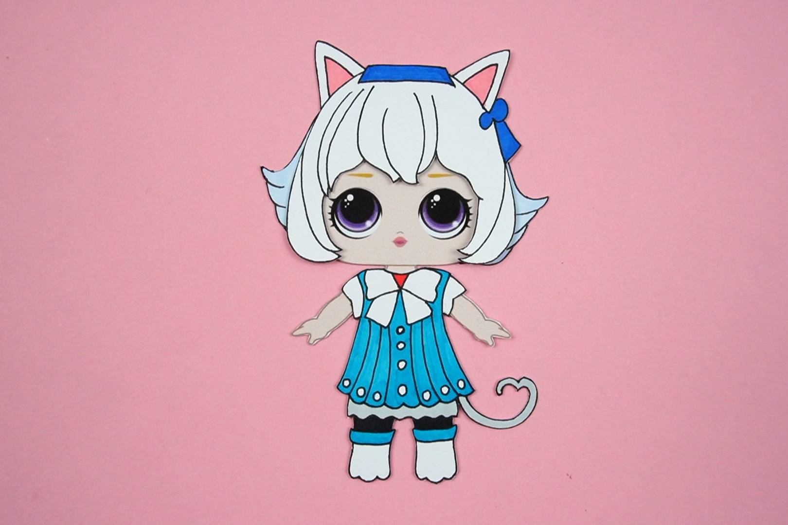 惊喜娃娃创意手工纸娃娃女孩甜心猫咪