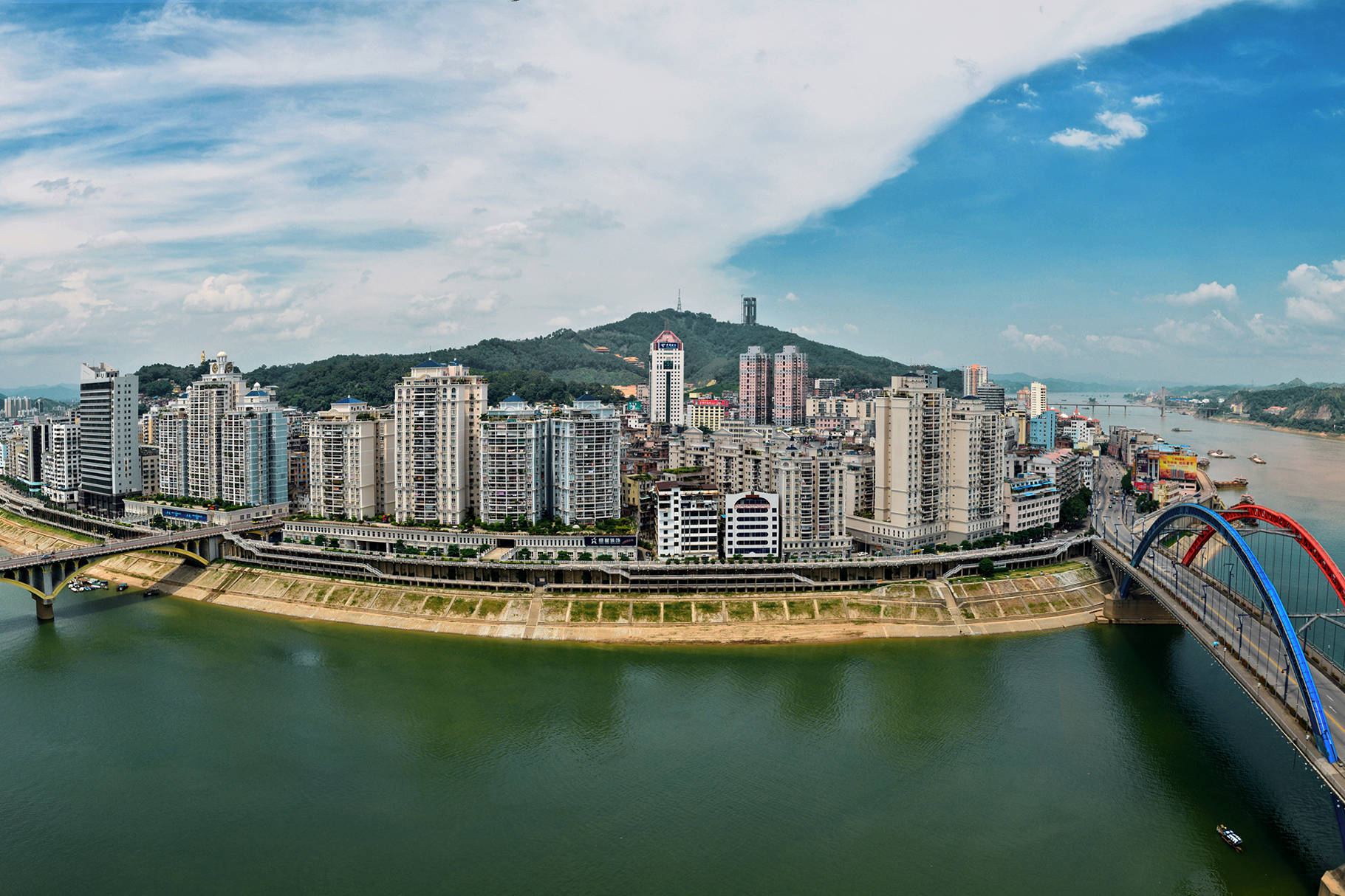 地图里看区域发展,广西省梧州市城市化进程