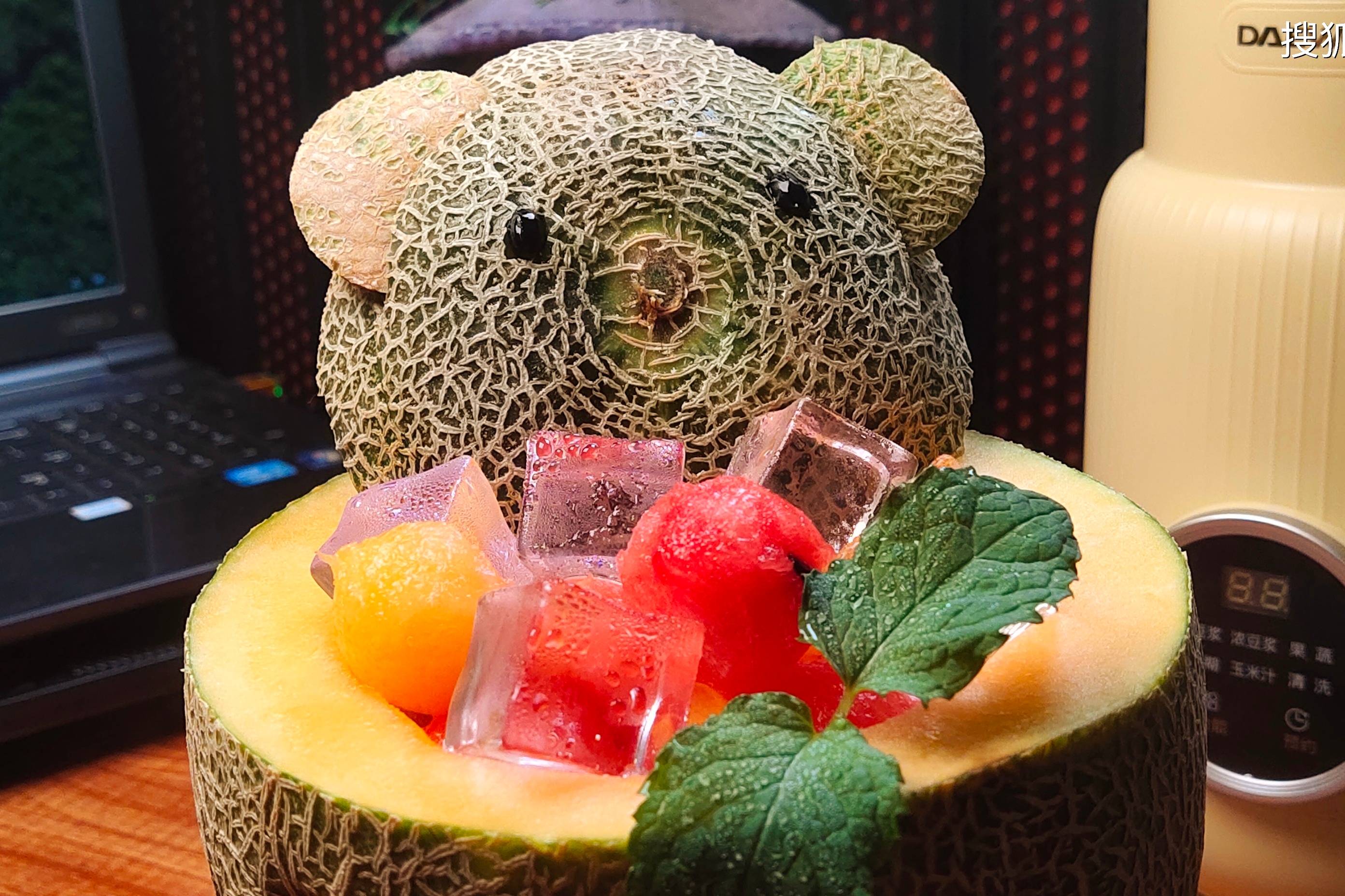 立秋的第一个哈密瓜果盘,还不给你的臭宝安排上_果盘_哈密瓜_宝安