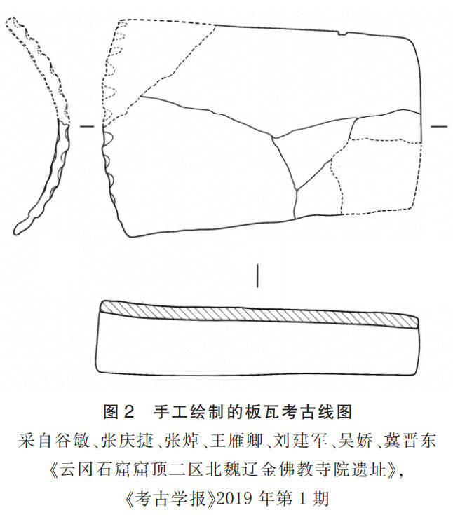 利用计算机软件绘制北魏平城板瓦考古线图的新方法