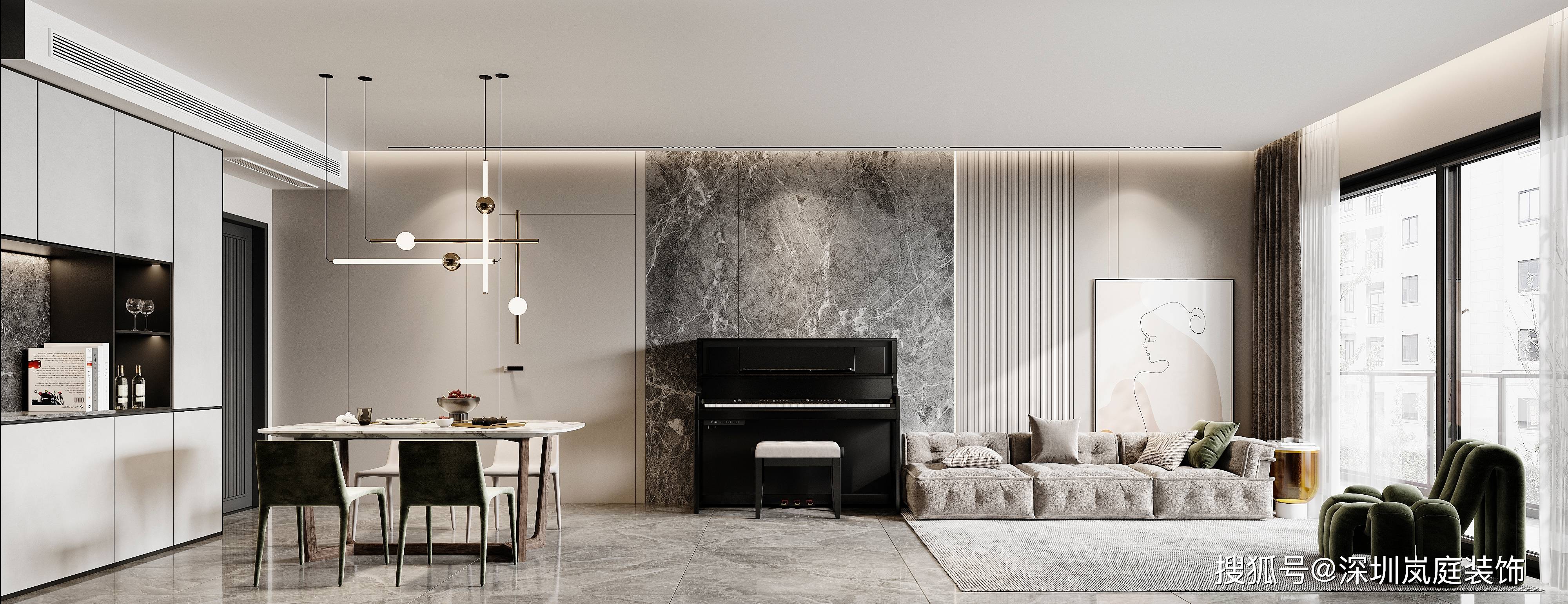 深圳装修:海纳公馆89㎡现代轻奢,刚需住出豪宅感