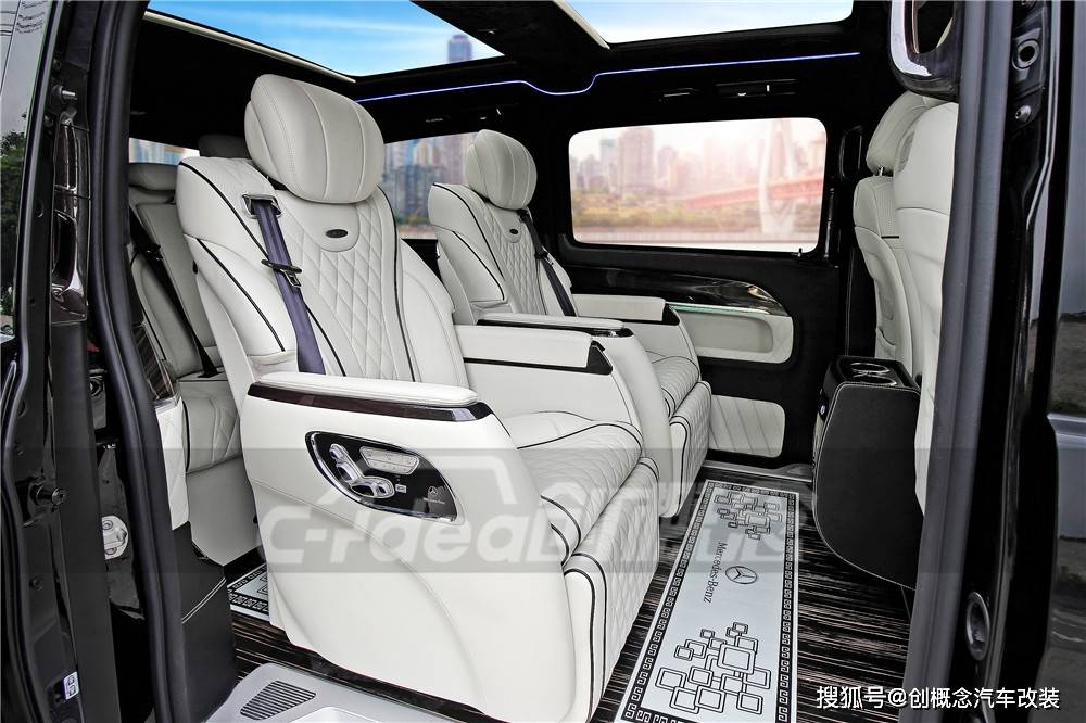 奔驰V260内饰全新优化升级，改装超奢华航空路座椅_搜狐汽车_搜狐网
