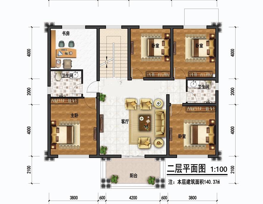 原創農村自建房設計圖,275㎡歐式豪華雙層別墅設計