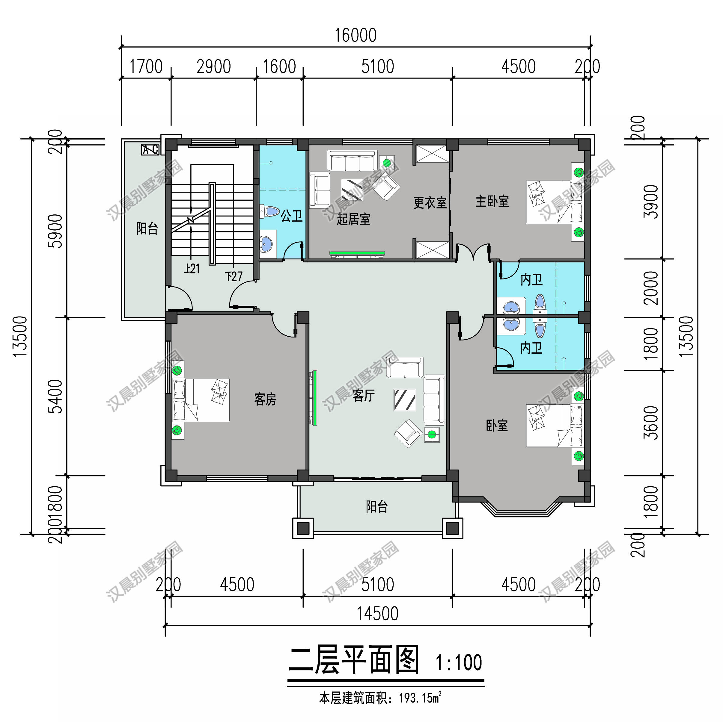 豪华感爆棚的欧式三层半别墅总统套卧标准设计
