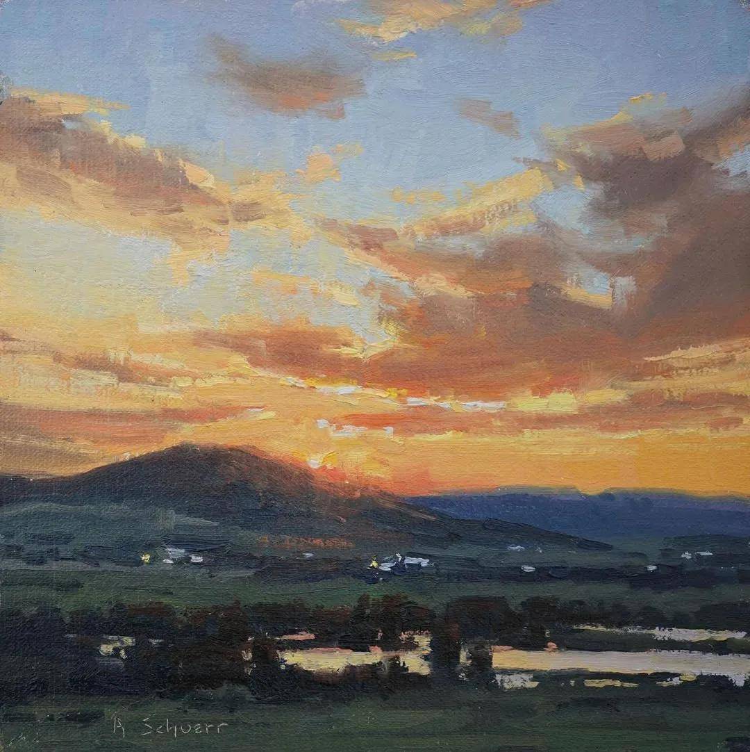 将色彩玩到极致!他的画嵌入风景,毫无违和感!