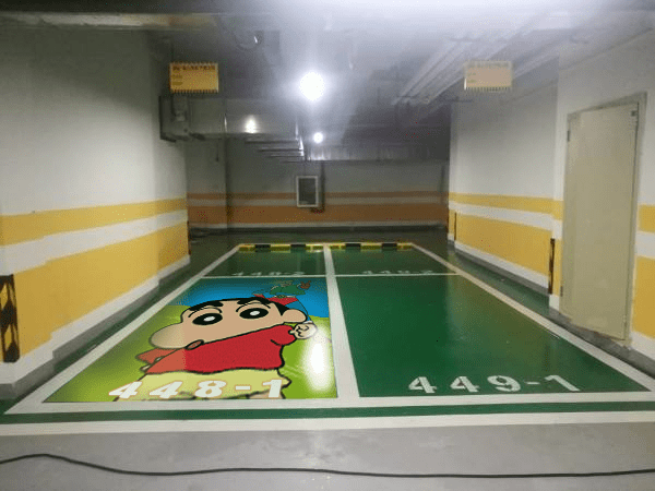 漫呗手绘丨车位涂鸦,让你的车位变成一道靓丽的风景线