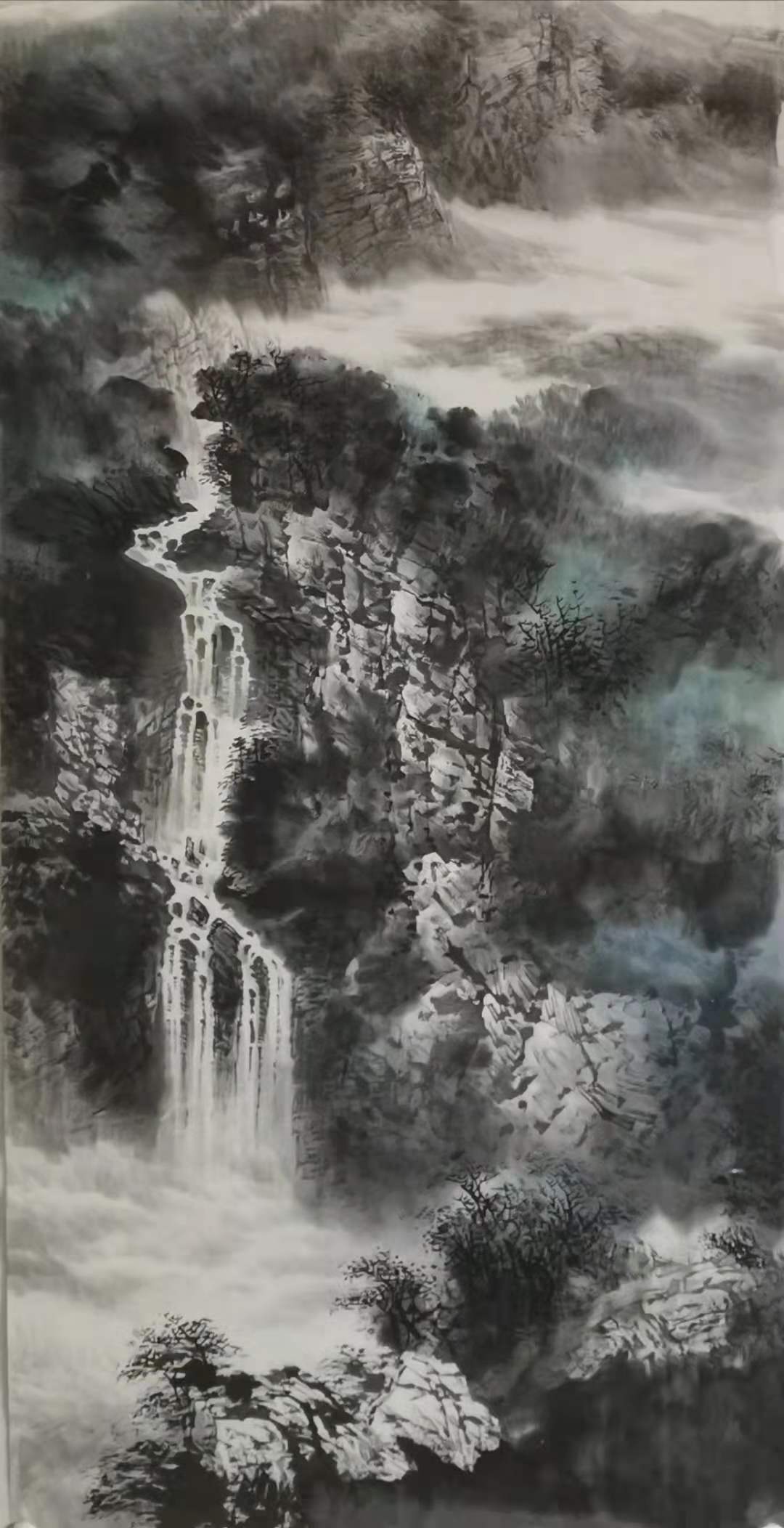 史贵仁师从于石齐,以国画山水居长,兼攻人物,花鸟,主要以表现辽东山水