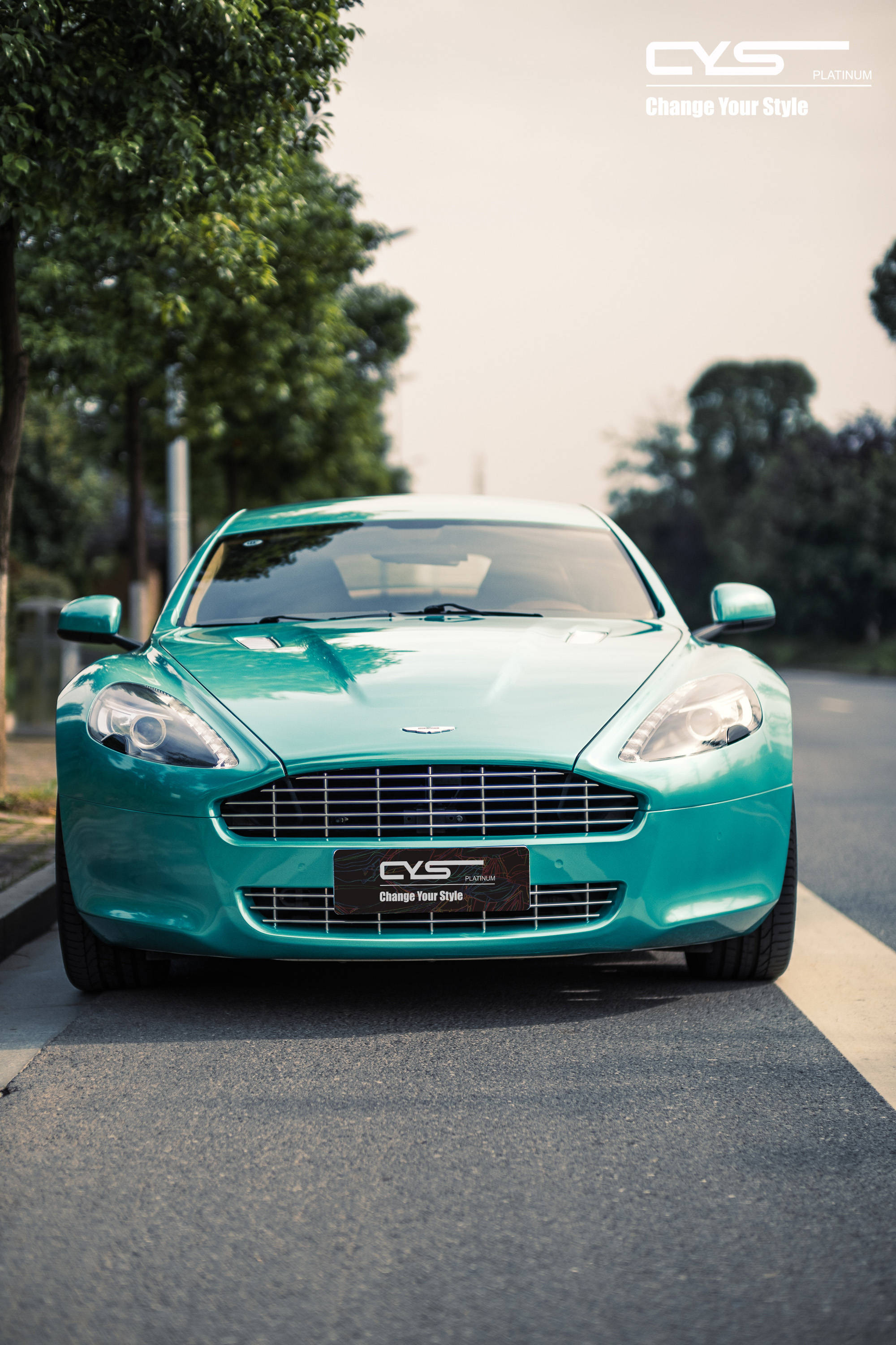 cys车衣裳改色 | 阿斯顿马丁rapide 白金薄荷绿