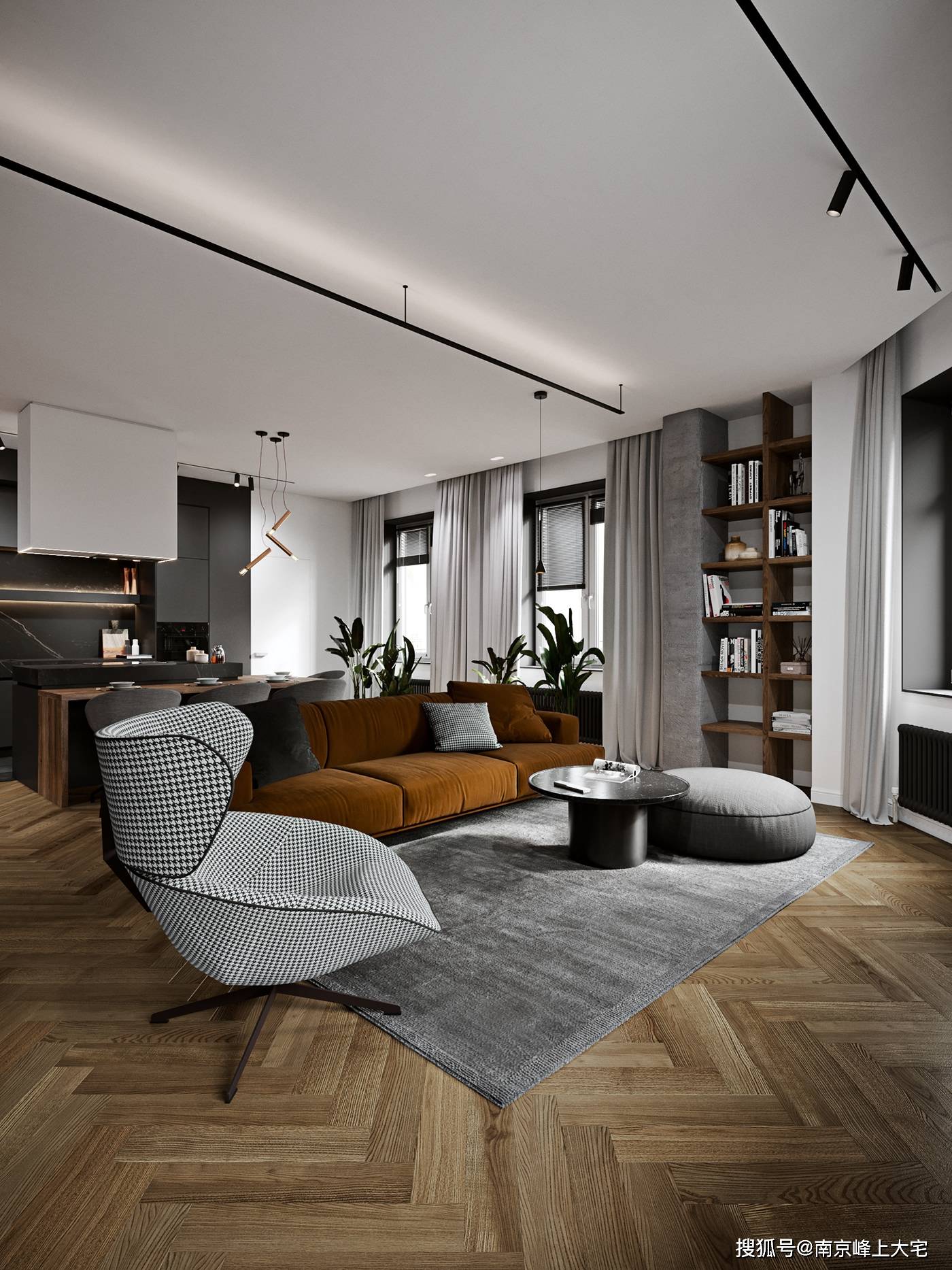 别墅装修案例,仅凭高级黑白灰,打动了无数人