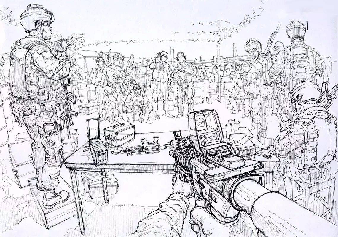 快来看看这几位速写大师的画,画功简直爆炸~_人物