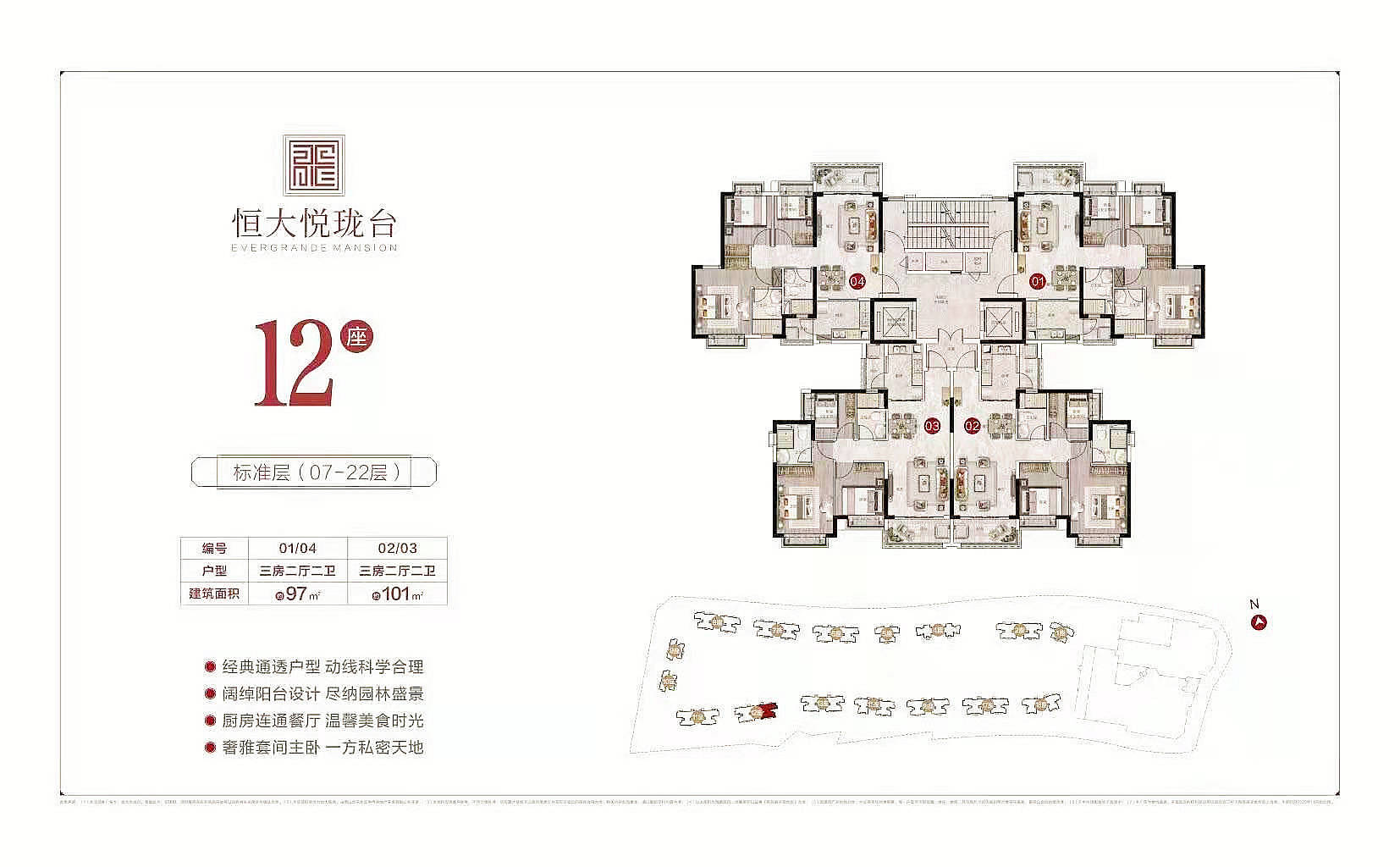 8m053房2厅2卫样板房实景鉴赏:毫无疑问,佛山恒大悦珑台在家居和