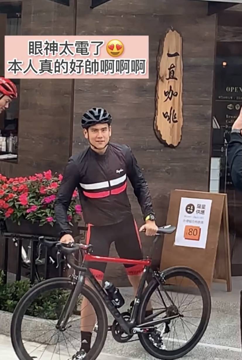 彭于晏街头被偶遇穿专业骑行装身材优越超帅气