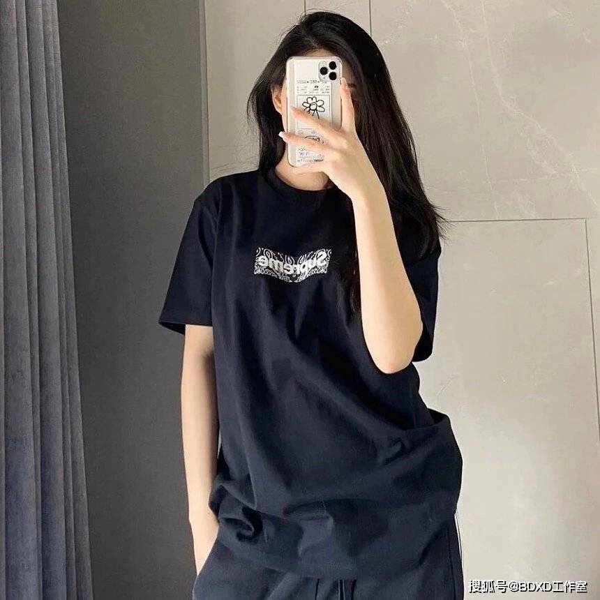 细节|Sup 19FW Bandana Box Logo 腰果花T恤