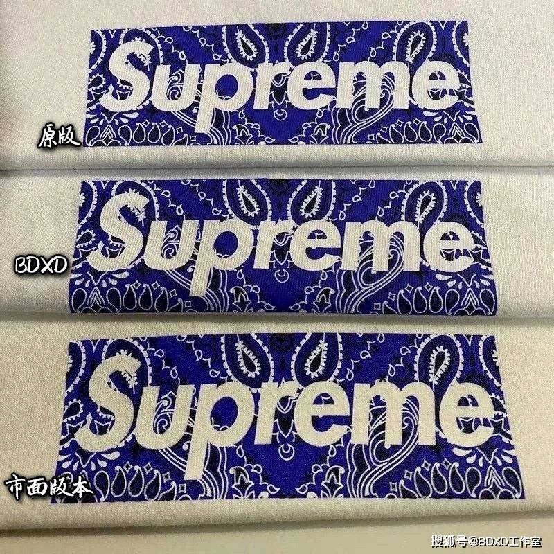 细节|Sup 19FW Bandana Box Logo 腰果花T恤