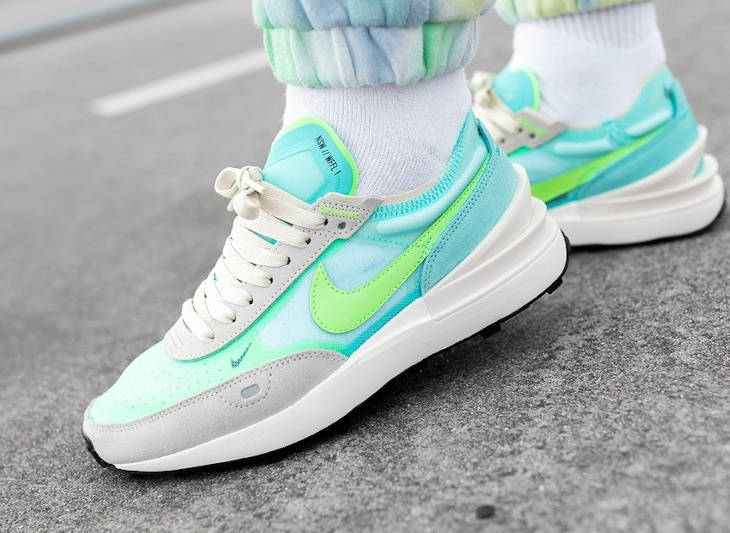 Wmns|耐克Nike Wmns Waffle One＂Scream Green＂华夫一代网纱运动慢跑鞋 DC2533-401