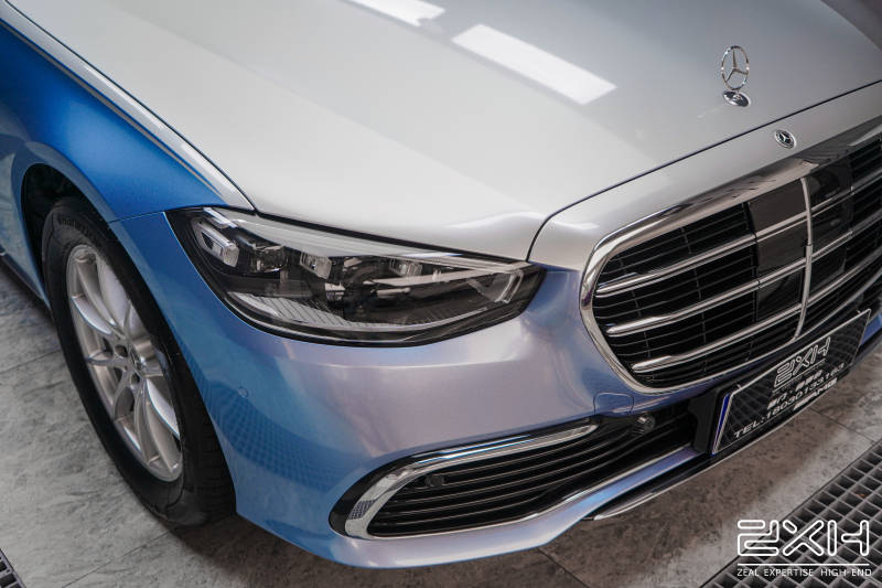厦门尊享会 奔驰s400l双拼改色案例分享