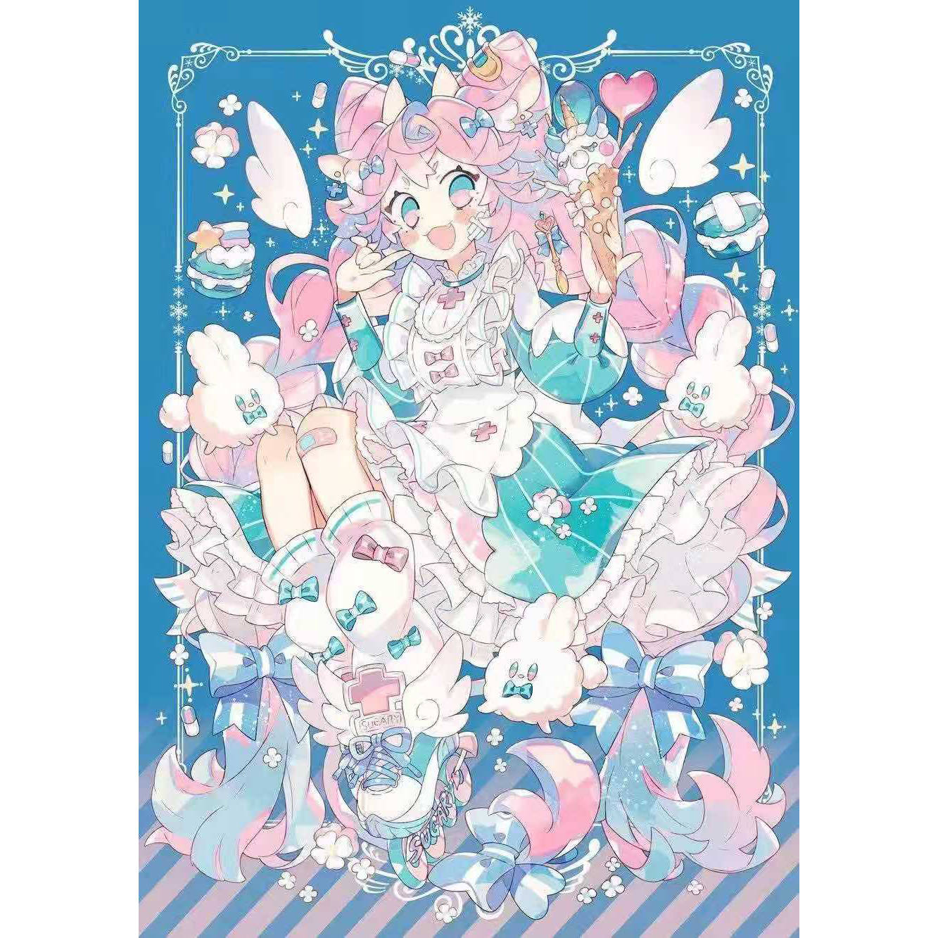 日本动漫少女日本插画师上仓エク在家练习素材