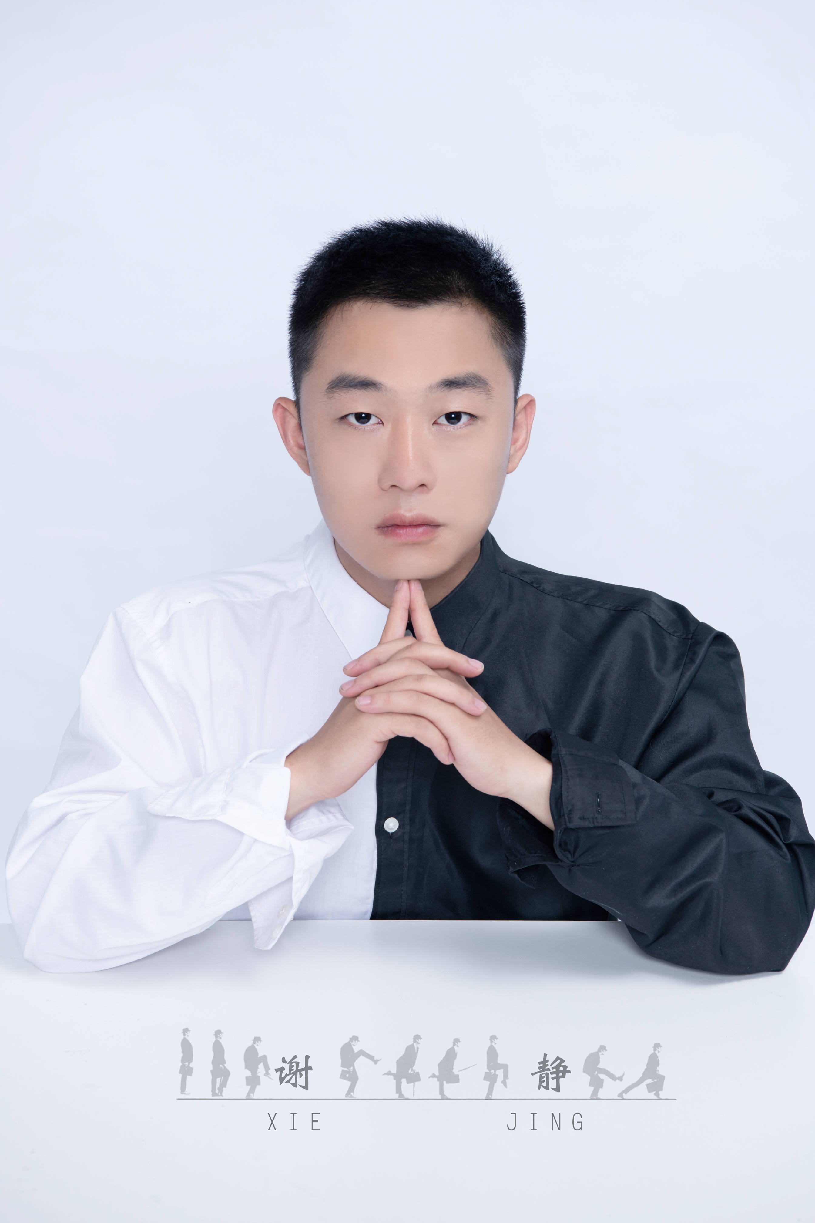 演员谢静最新黑白质感风写真曝光,眼神流转间,即是一场大戏