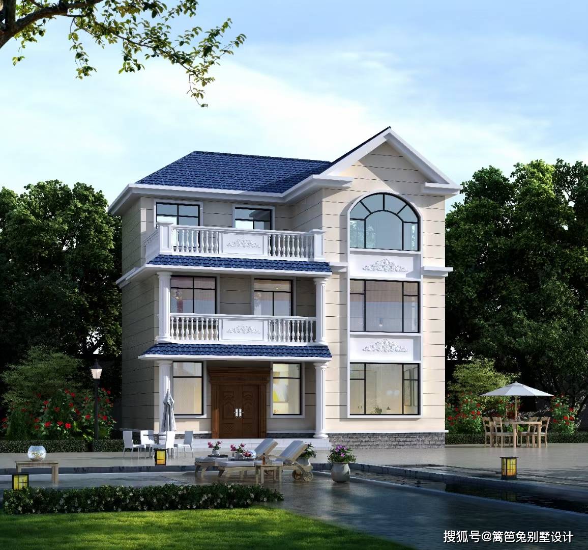 27款国外最受欢迎的自建房别墅外观效果图图片大全_农村