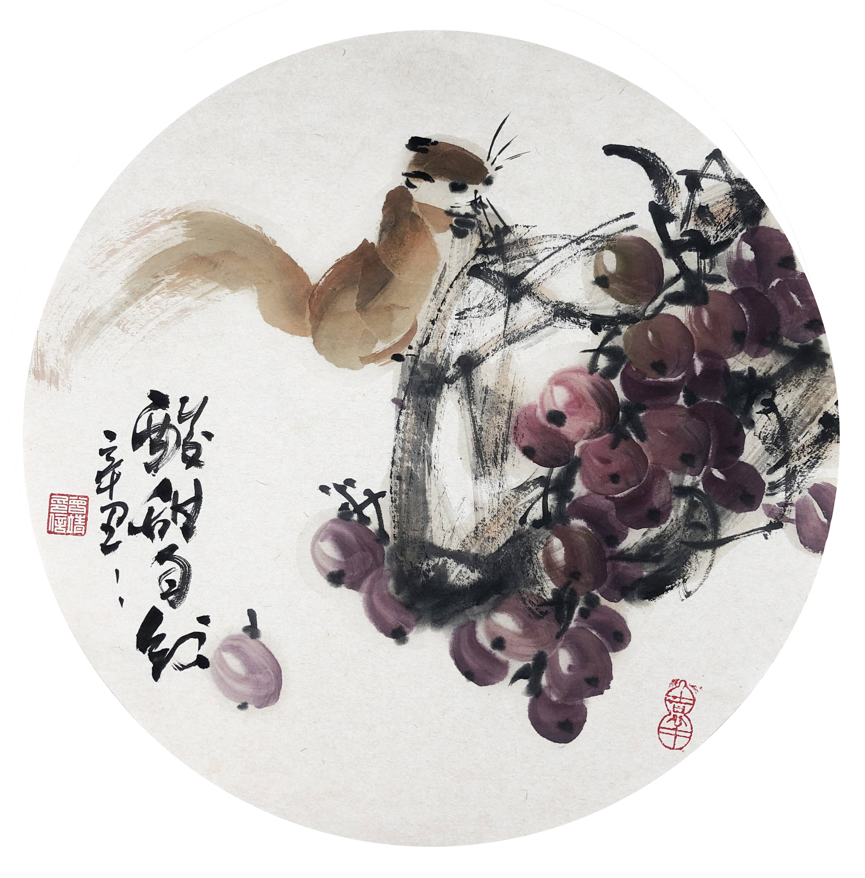 曾靖国画葡萄艺术大写意花鸟画教程讲解