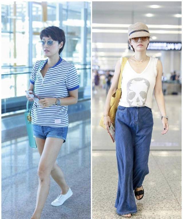 海清|马伊琍这抹胸裙有点小，腋下都勒出了赘肉，但和海清谈笑挺自信的