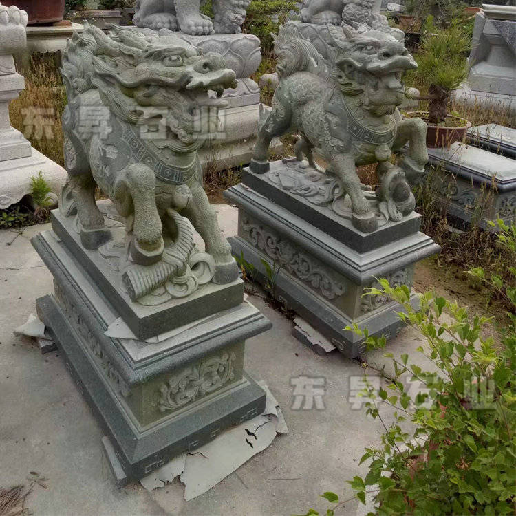 石雕麒麟和石狮子有什么样的关系_搜狐网