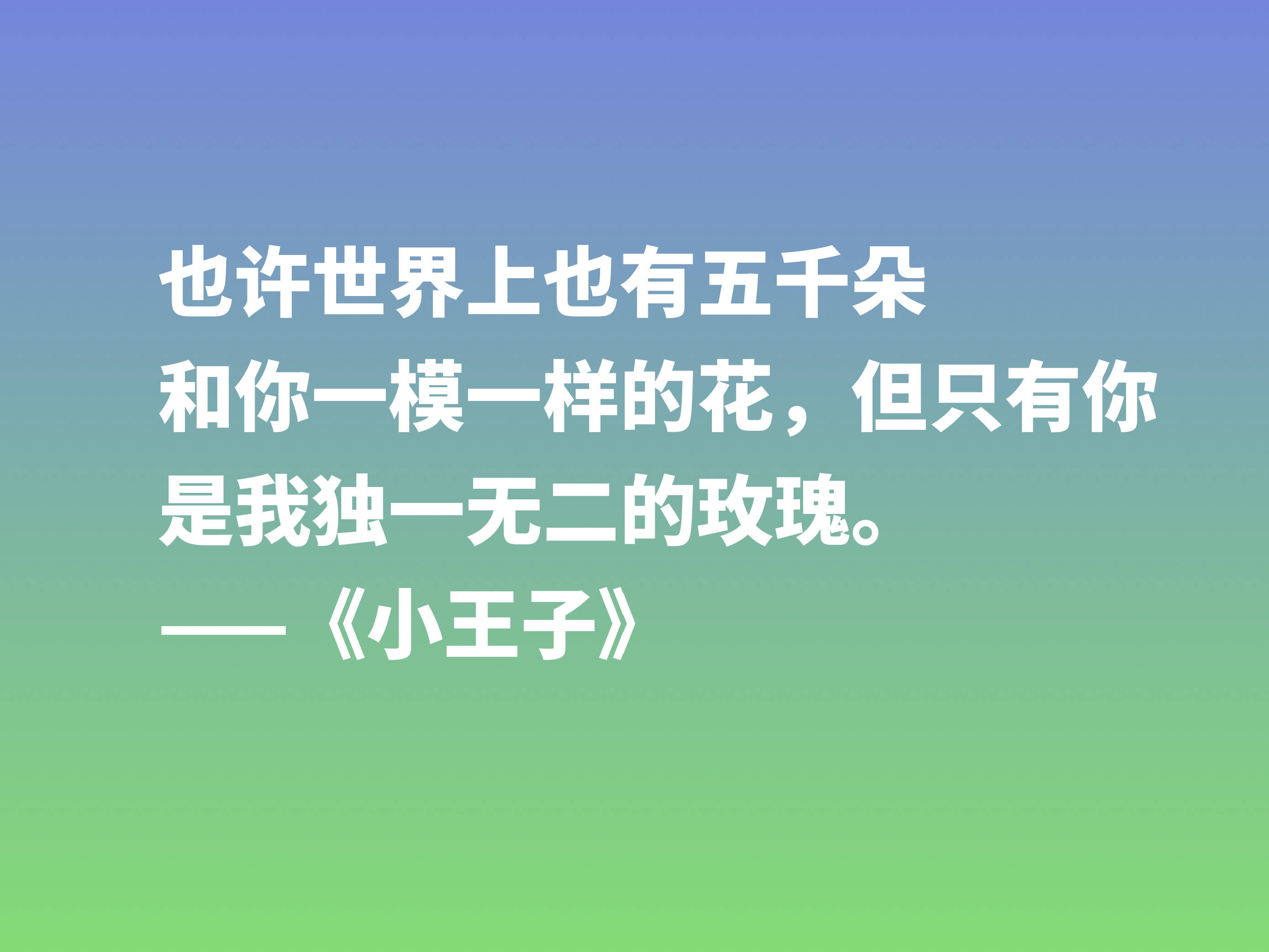 原创经久不衰的读物细品小说小王子这十句格言蕴含着博大的爱