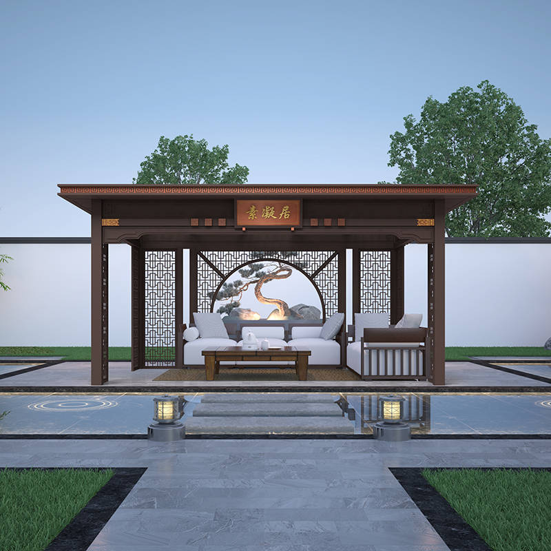 原创新中式凉亭的美唤醒国人刻在内心深处的中式情怀