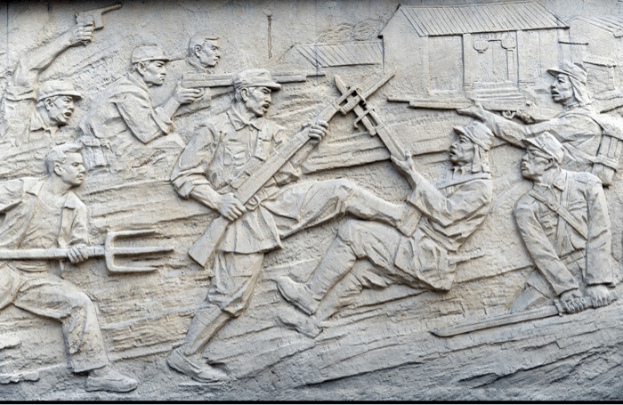 百花园雕塑厂直销-展厅浮雕(红军,抗日等)雕塑价格面议1318.2080.517