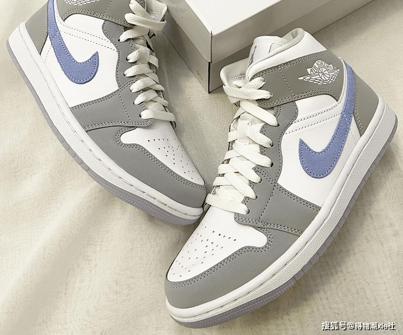 冰蓝烟灰小迪奥aj1板鞋运动鞋