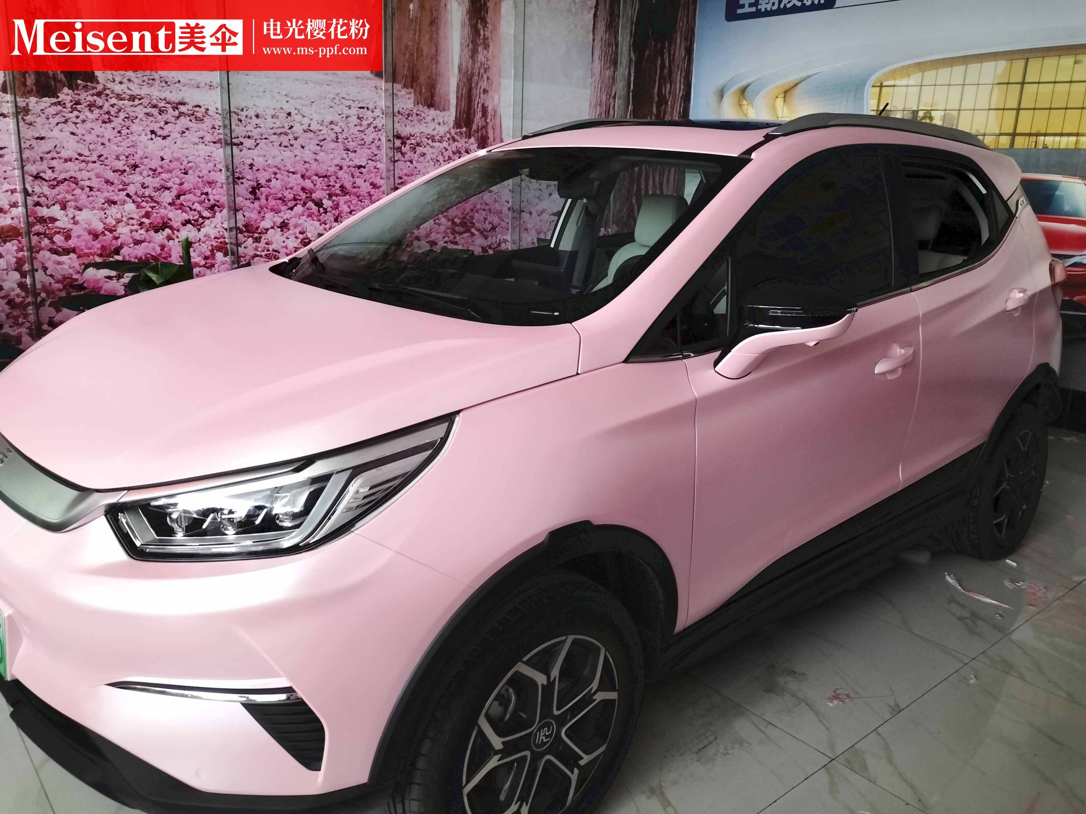 产品型号:电光樱花粉 品牌特点:不脱胶,不伤原车漆,易施工,拉伸不变色