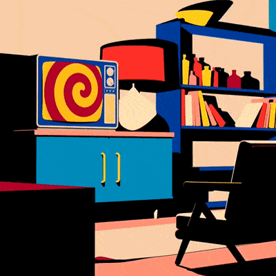 孟菲斯风格不喜欢冷淡的现代风,因此在用色上经常故意打破配色规律