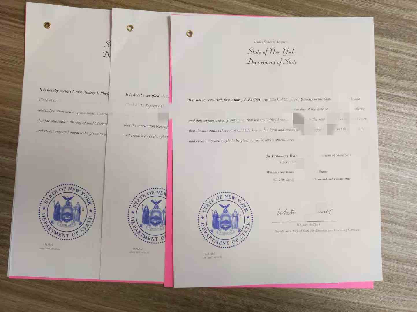 美国公司文件公证认证 办理中驻纽约使馆认证,普通件一份
