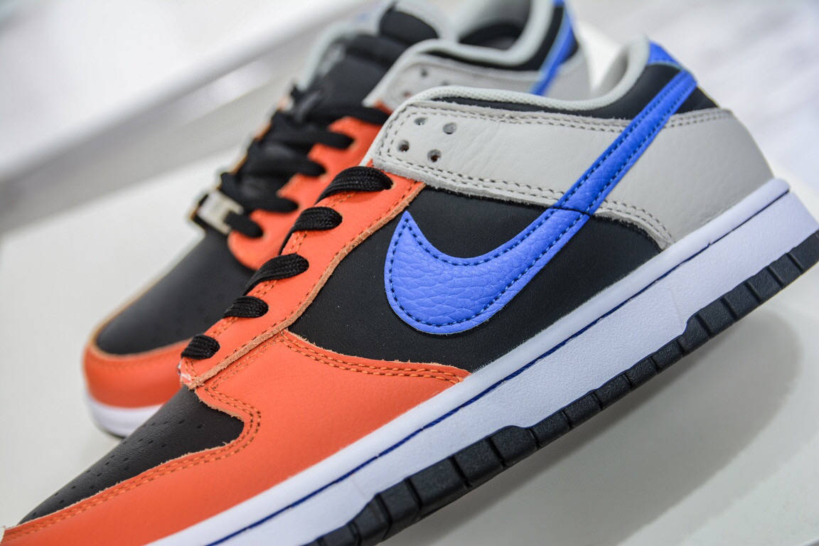 蓝灰 NBA纽约尼克斯队联名耐克 Nike Dunk EMB 75th Anniversary 橙蓝灰运动鞋