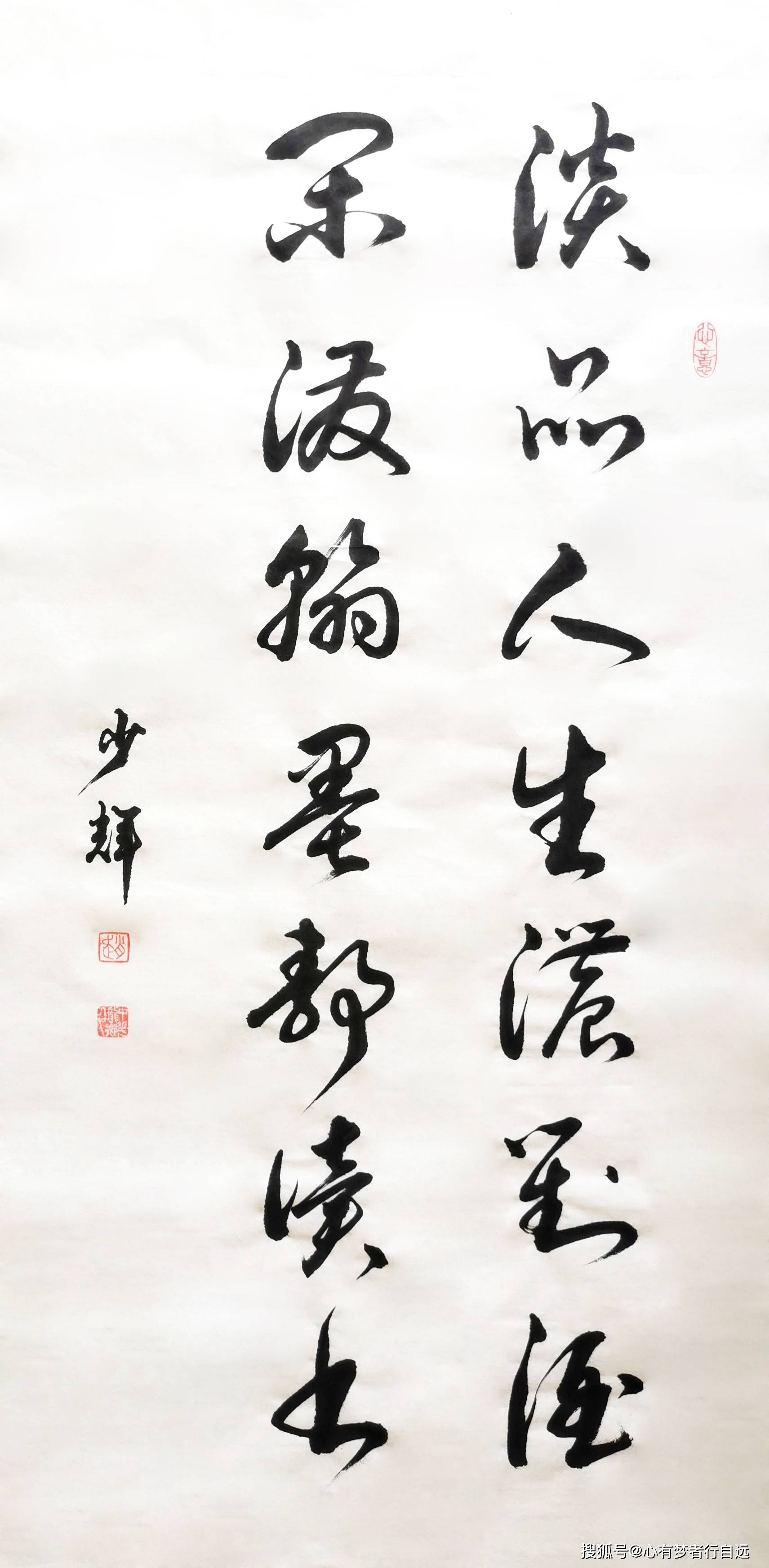 书法欣赏:淡品人生浓对酒 闲泼翰墨静读书