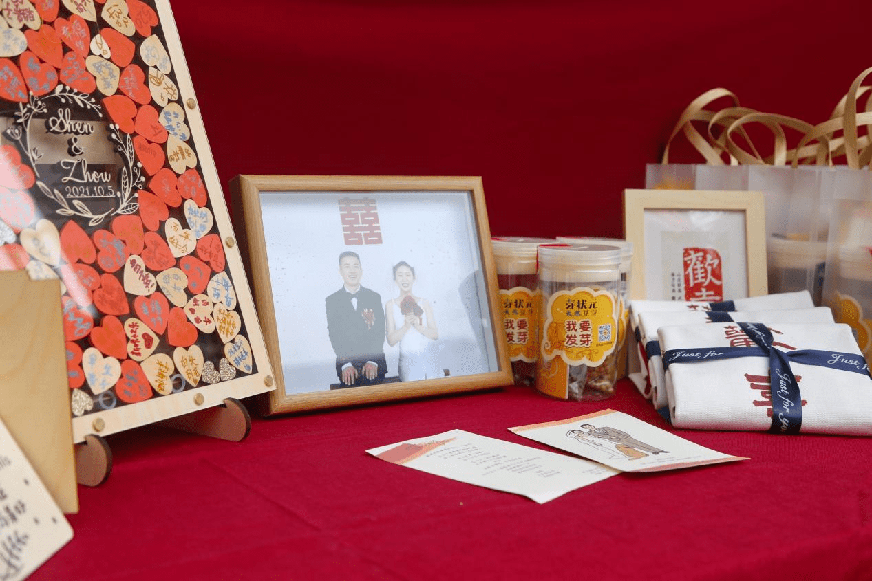 宾朋别出心裁！婚礼现场，芽状元发芽罐“变身”伴手礼惊艳亮相