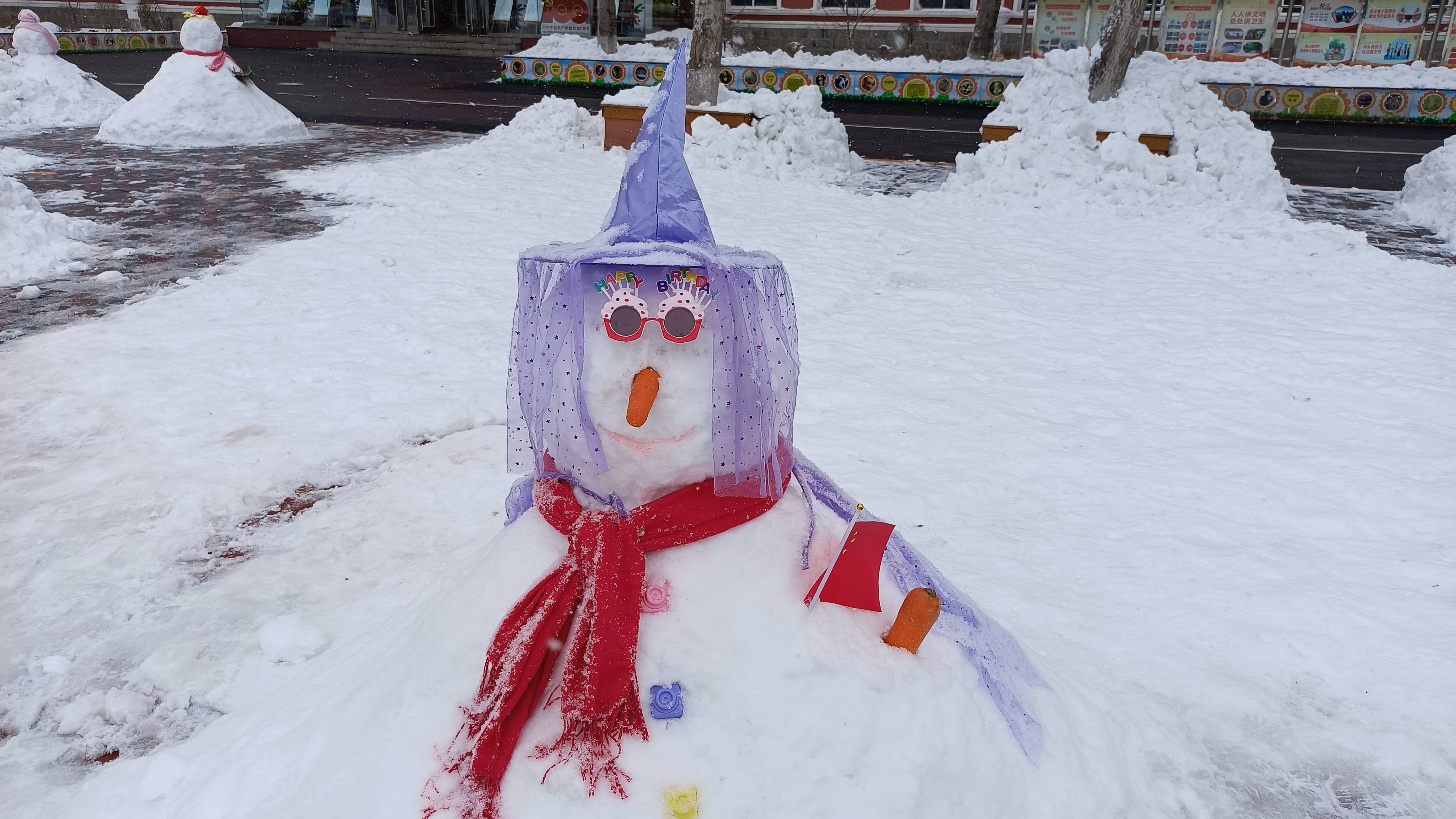 欢乐冰雪 喜迎冬奥 | 新城子街第一小学举行堆雪人比赛