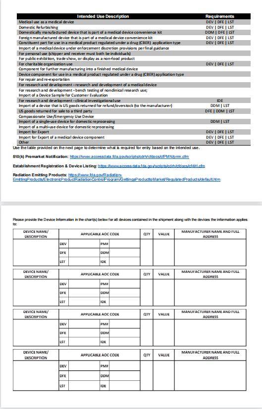 Fda 2877 Fillable Form Printable Forms Free Online