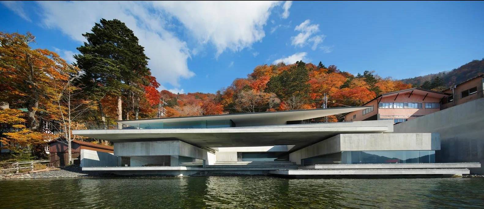 亿伽设计 水上之屋 步移景异的建筑画廊 粉紫色