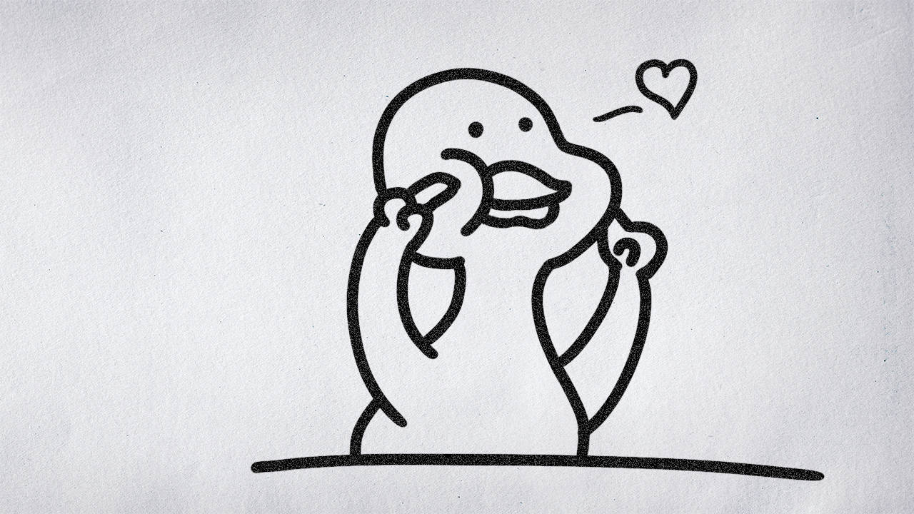 简笔画怎么画,让我来教你画可爱鸭