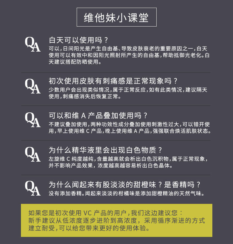 产品关于维他魅使用详解